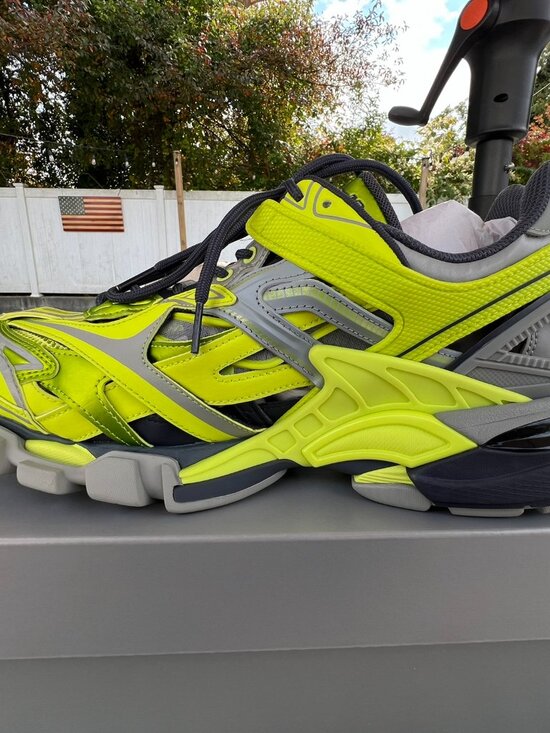 Balenciaga Men’s Track 2 Metallic Caged Trainer Sneakers Size 11E main image 4
